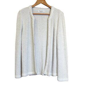 Amina Rubinacci Womens Open Front Cardigan Sweater Jacket Size 50 US 14